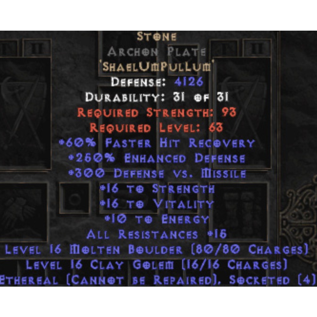 Stone Ethereal Archon Plate Buy D2r Items D2r Items For Sale