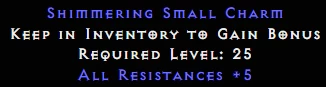 5 all resistances small charm