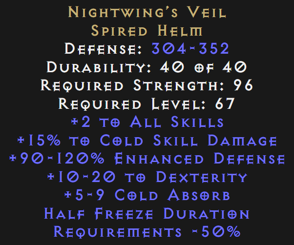 buy d2r nightwing 15 cold dmg