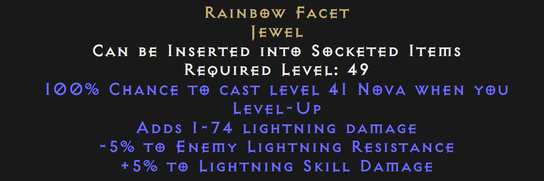 buy d2r rainbow facet 5 5 light level up