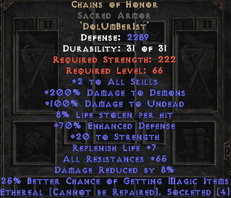 chains of honor ethereal sacred armor