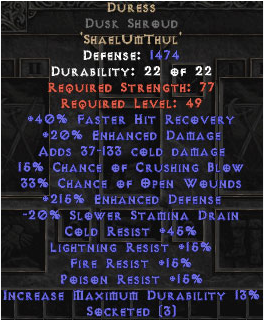 duress dusk shroud