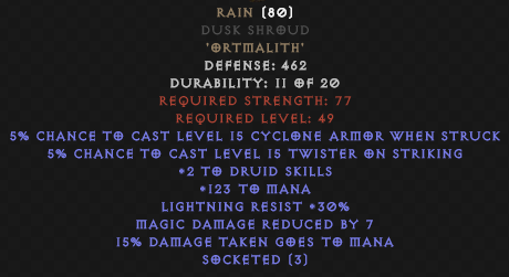 rain dusk shroud