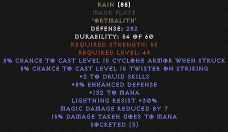 rain mage plate