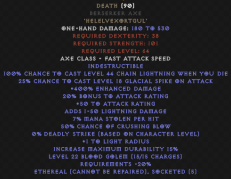 Death Berserker Axe – Ethereal