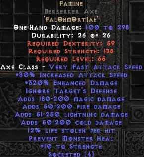 FAMINE BERSERKER AXE