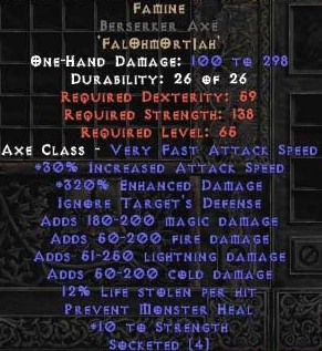 FAMINE BERSERKER AXE