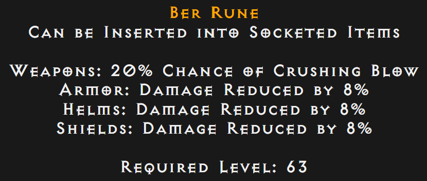 buy d2r ber rune