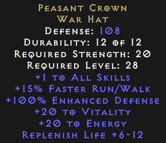 buy d2r peasant crown